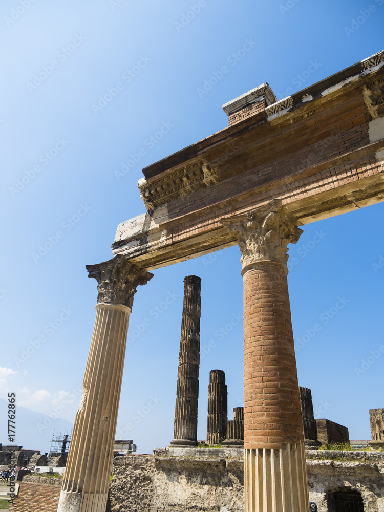 Tempel, Ausgrabungen von Pompeji, Neapel, Kampanien, Italien