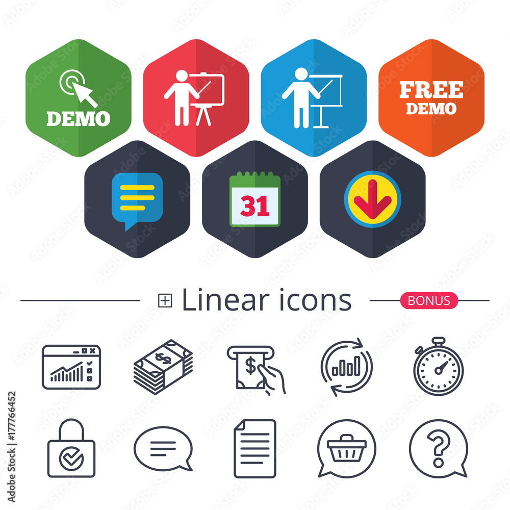 Demo with cursor icon. Presentation billboard. Demo with cursor icon. Presentation billboard.