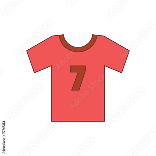 Soccer shirt icon, cartoon style