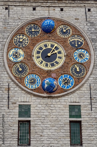 The Jubilee clock on the Zimmer Tower, Lier, Belgium