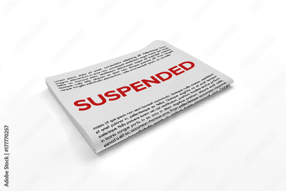 Foto Suspended on Newspaper background