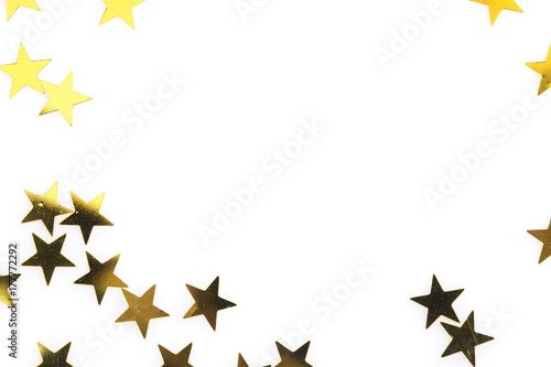 gold stars isolated on white background