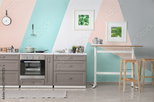 Interior of modern kitchen