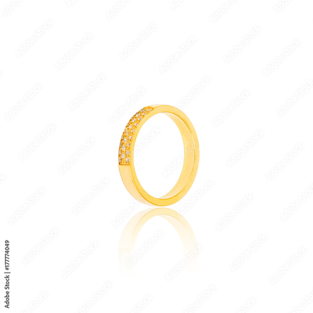 Golden ring isolated on white Golden ring isolated on white