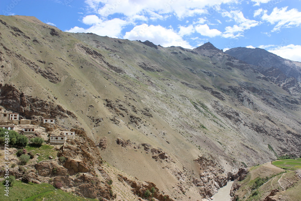 beautiful mountain landscape in Nepal.to a meeting of adventure beautiful mountain landscape in Nepal.to a meeting of adventure