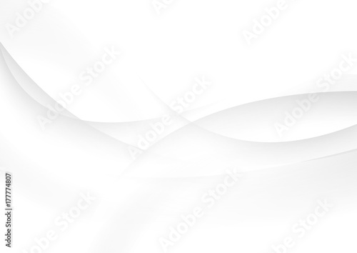 Abstract grey and white waves vector background
