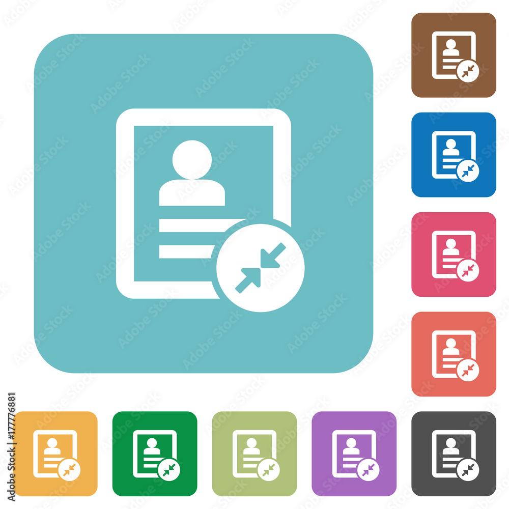 Reduce contact rounded square flat icons Reduce contact rounded square flat icons