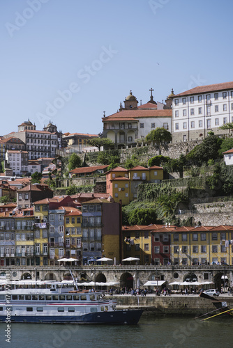 Beautiful view on Porto city from the hill, panorama