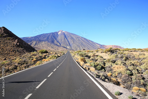 Rural road on Tenerife Island, Canary Islands, Spain