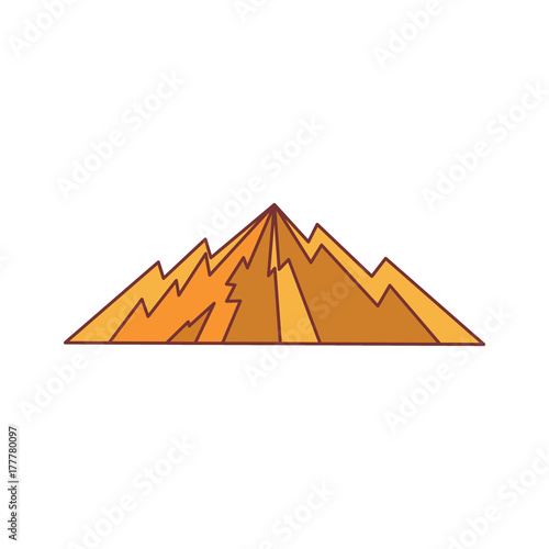 Mountain icon  cartoon style