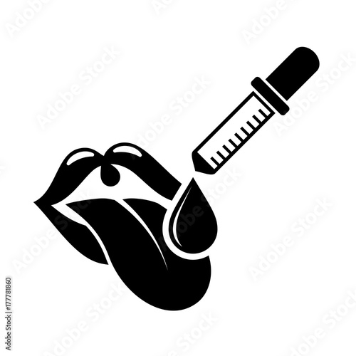 Taste sense test vector icon