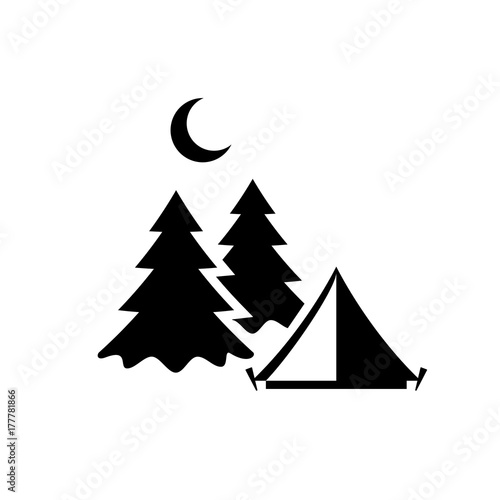 Camping vector pictogram
