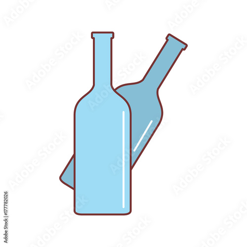 Bottles icon, cartoon style