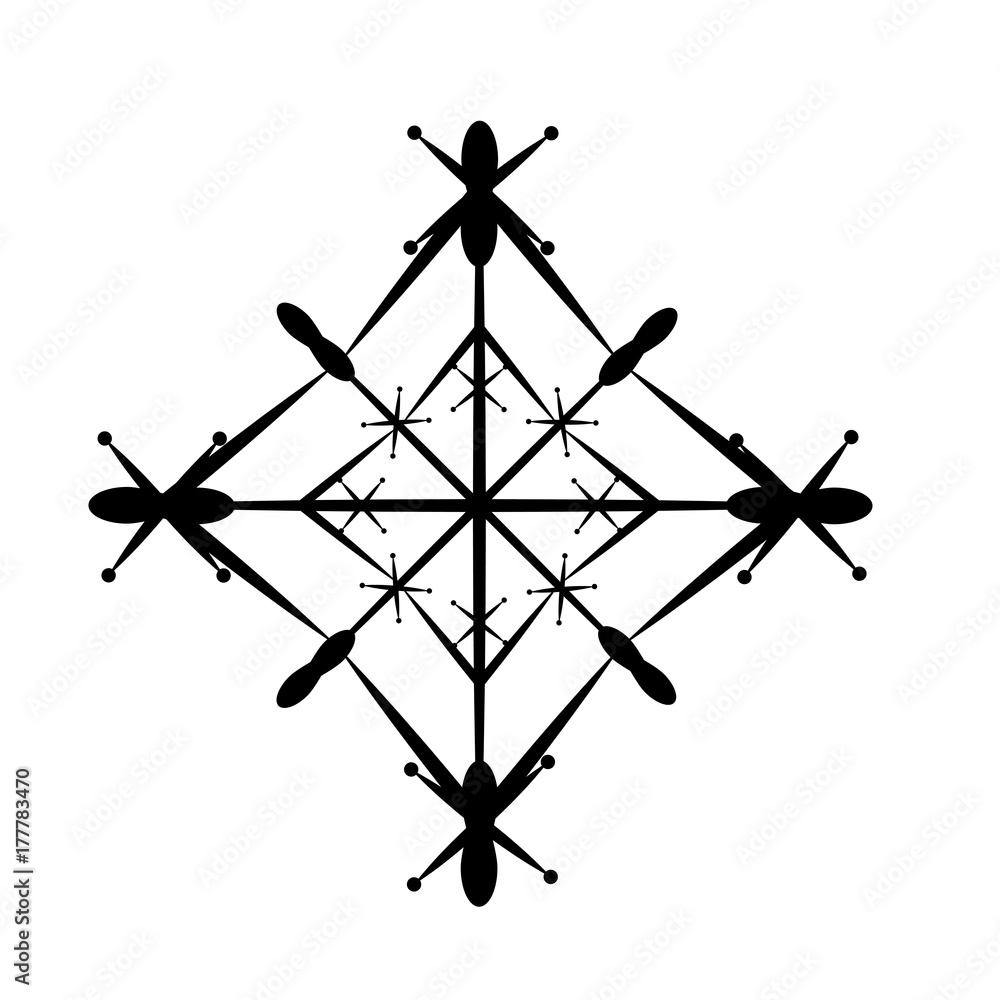 Snowflake isolated on white background, Vector illustration Snowflake isolated on white background, Vector illustration