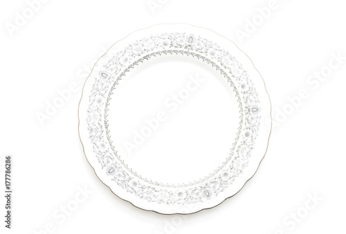 plate on white background