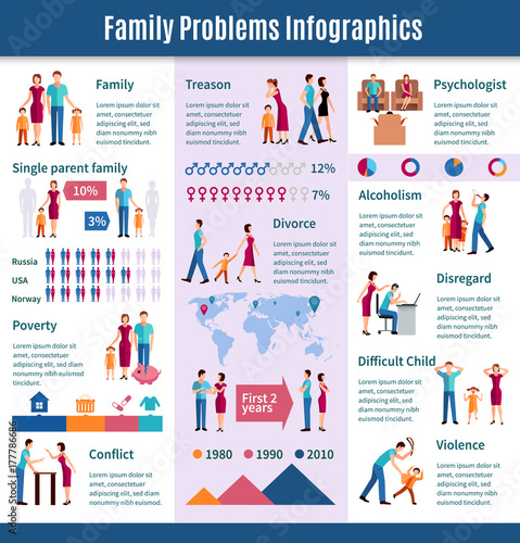 Domestic Problems Infographic Poster