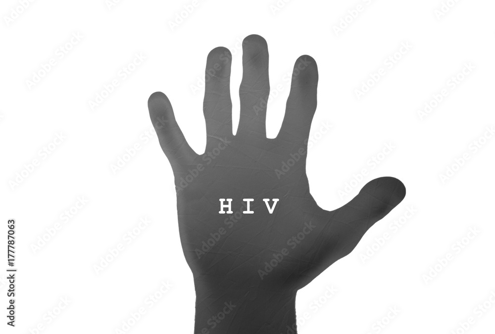 stop AIDS concept, isolated stop AIDS, SIDA written on hand stop AIDS concept, isolated stop AIDS, SIDA written on hand