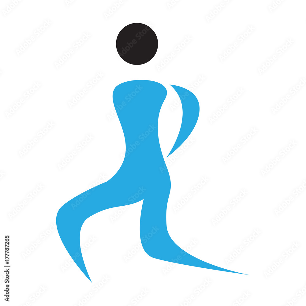 Abstract fitness icon isolated on white background, Vector illustration Abstract fitness icon isolated on white background, Vector illustration