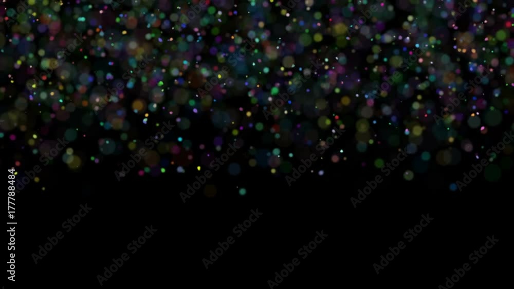 colored snow flakes fall from the sky to the ground. new year.2018 colored snow flakes fall from the sky to the ground. new year.2018