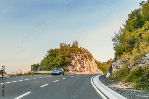 Highway road on the mountain, Montenegro. © ais60
