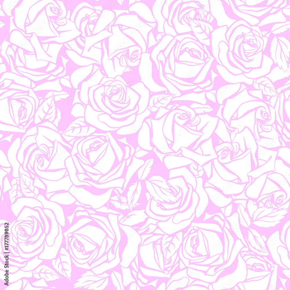 Floral seamless texture with roses. Floral seamless texture with roses.