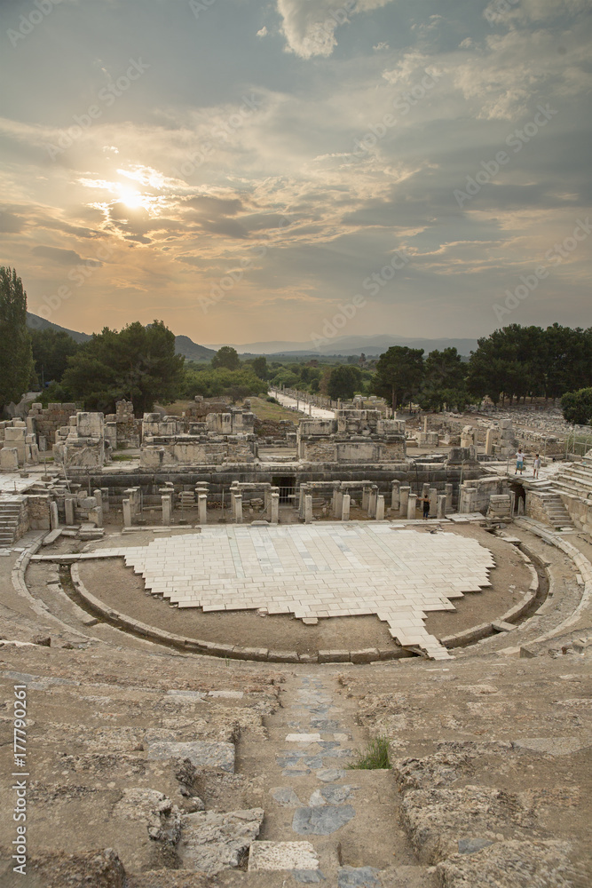 The Amphitheatre of Ephesus Ancient City in Turkey