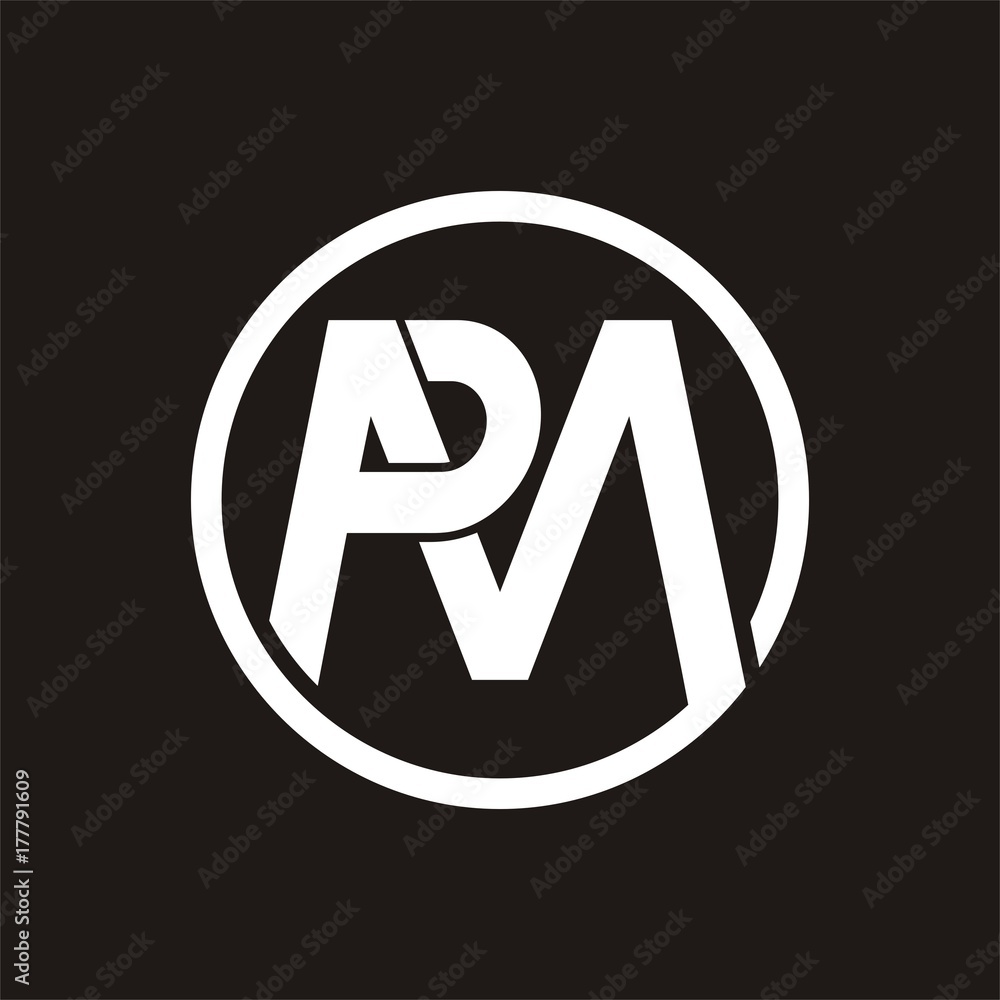 PM or mp logo initial letter design template vector PM or mp logo initial letter design template vector