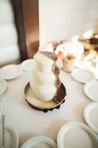 Delicious wedding reception candy bar dessert table