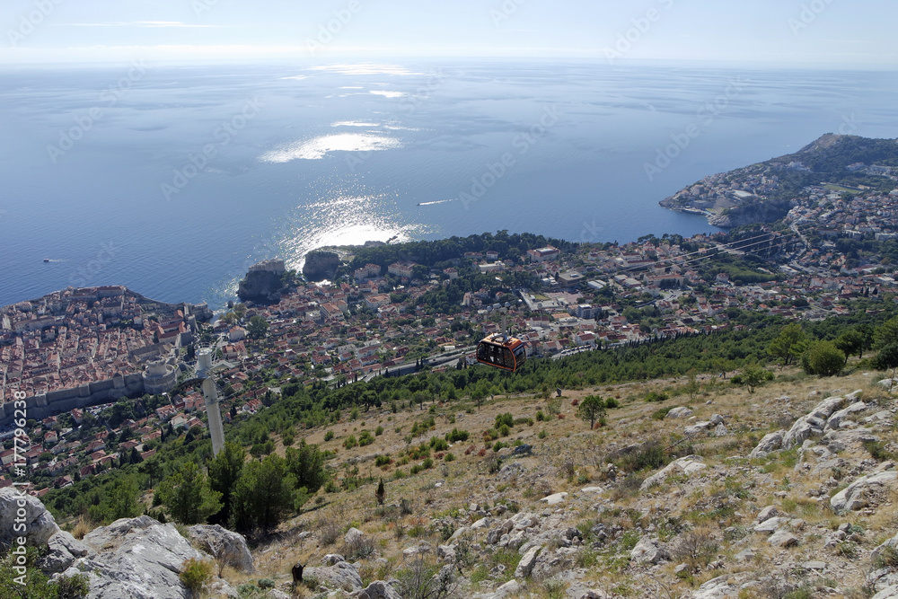 amazing view from the dubrovnik cable car