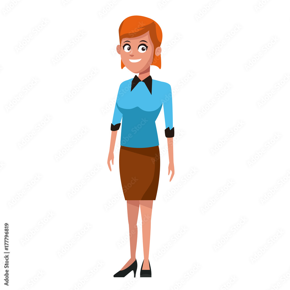 Fototapeta premium Woman teacher cartoon icon vector illustration graphic design