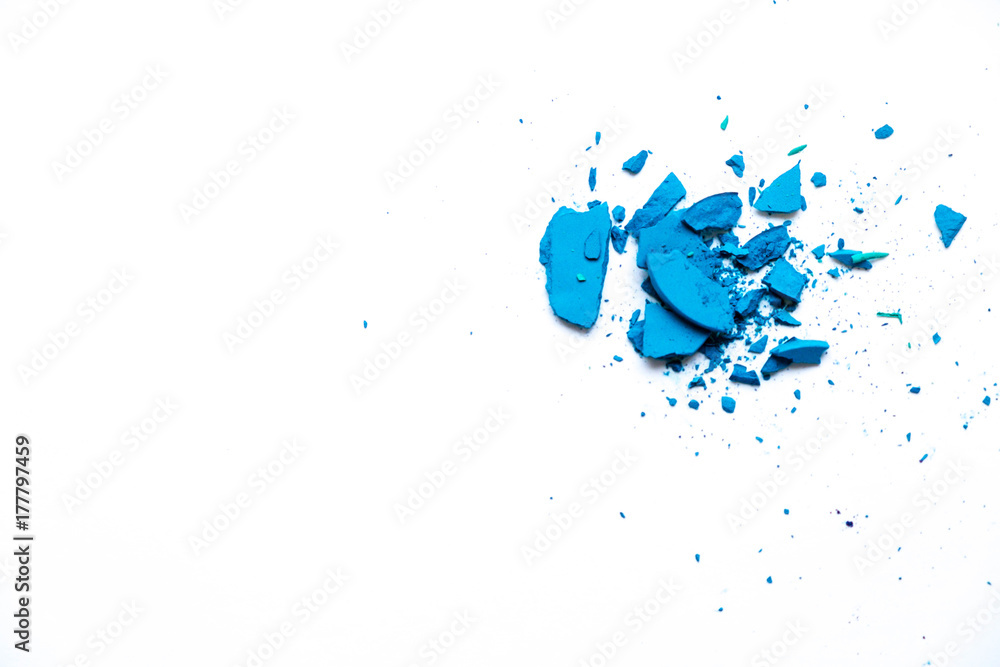 Eyeshadow Cosmetic Powder Scattered Copy Space. various set isolated on white background. The concept fashion and beauty industry. Abstract, place for text, the texture mineral makeup Eyeshadow Cosmetic Powder Scattered Copy Space. various set isolated on white background. The concept fashion and beauty industry. Abstract, place for text, the texture mineral makeup