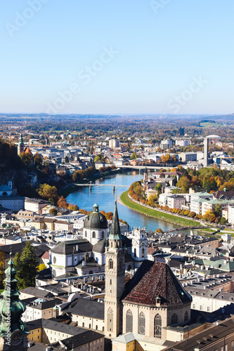 Fototapeta Naklejka Na Ścianę i Meble -  City view over Salzburg, Austria