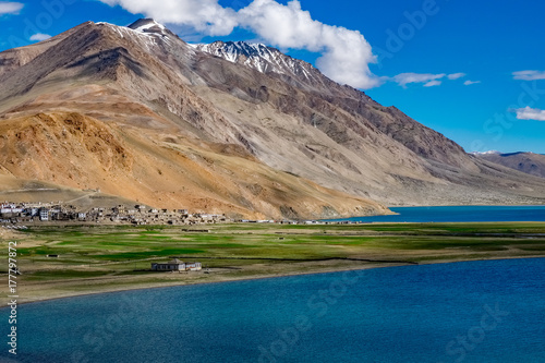 Landscape around Tso Moriri Lake in Ladakh, India	 photo