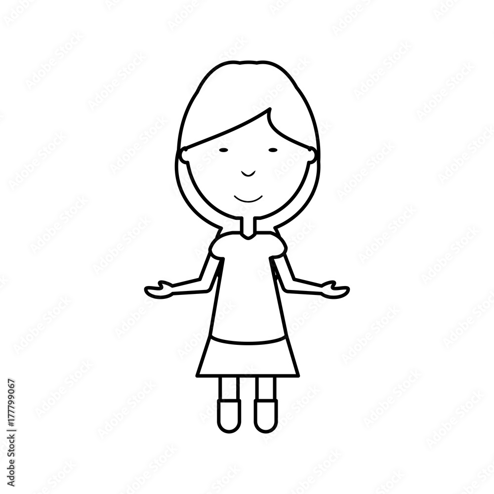 woman with open arms vector illustration woman with open arms vector illustration