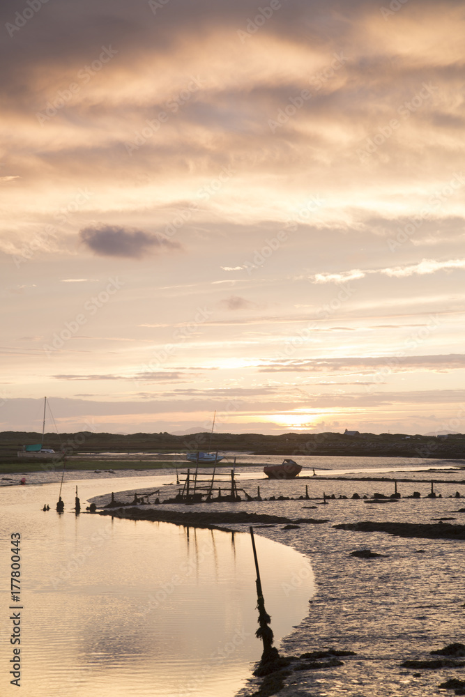 River Artro at Dusk in Pensarn, Wales