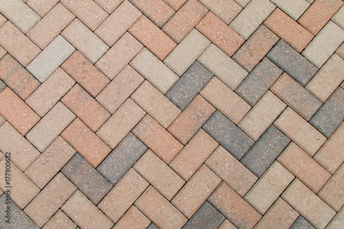 Photo Paved brick path