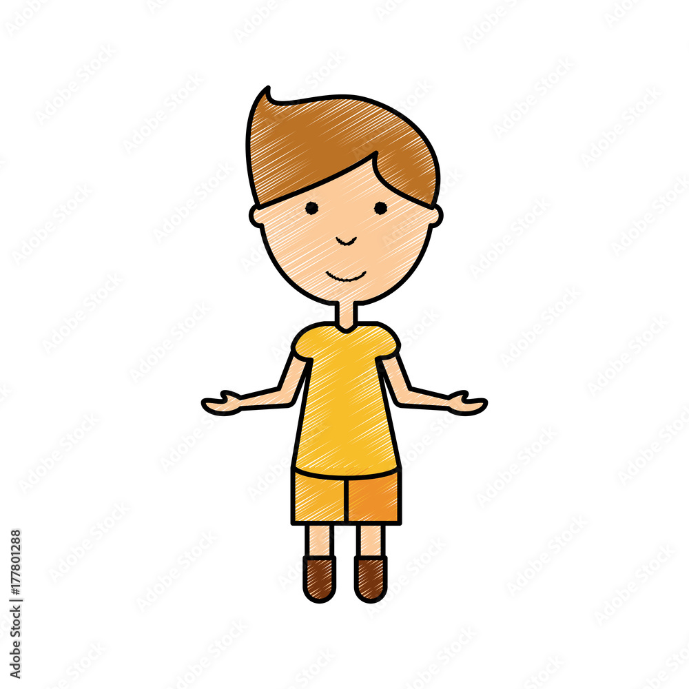 Obraz premium man with open arms vector illustration