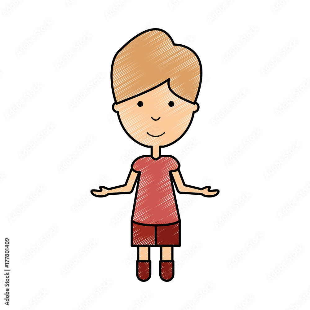 Obraz premium man with open arms vector illustration