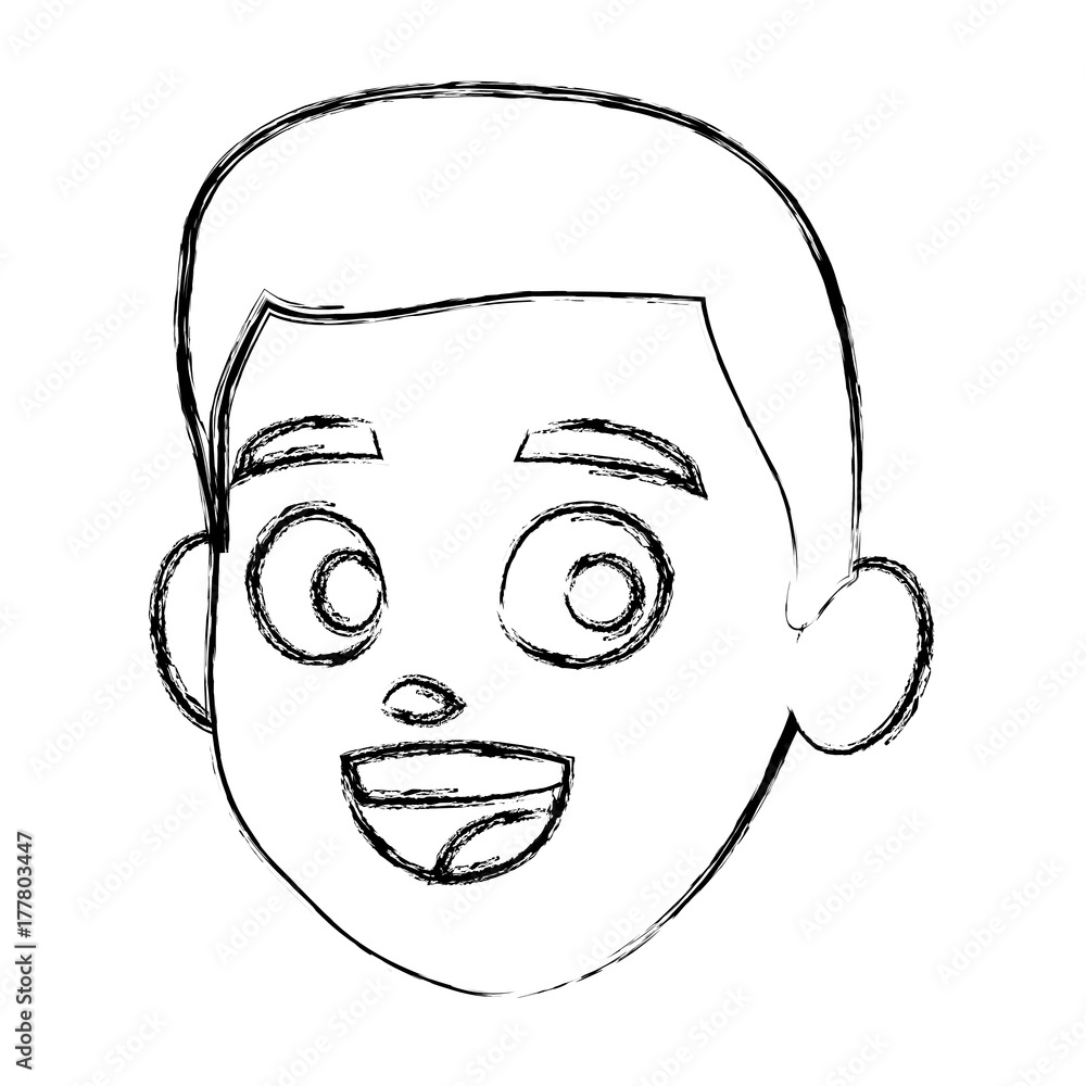 Boy face cartoon icon vector illustration graphic design Boy face cartoon icon vector illustration graphic design