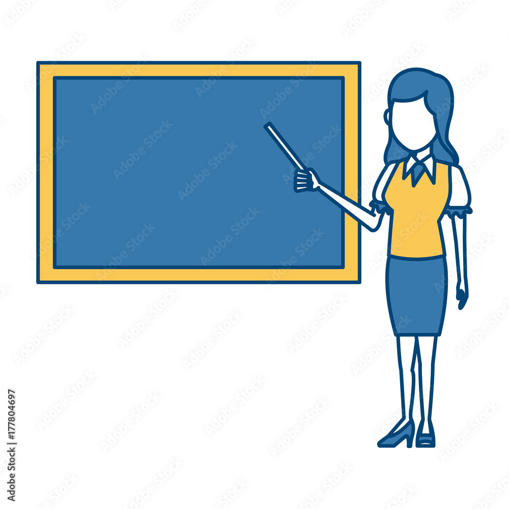Teacher with blackboard icon vector illustration graphic design Teacher with blackboard icon vector illustration graphic design