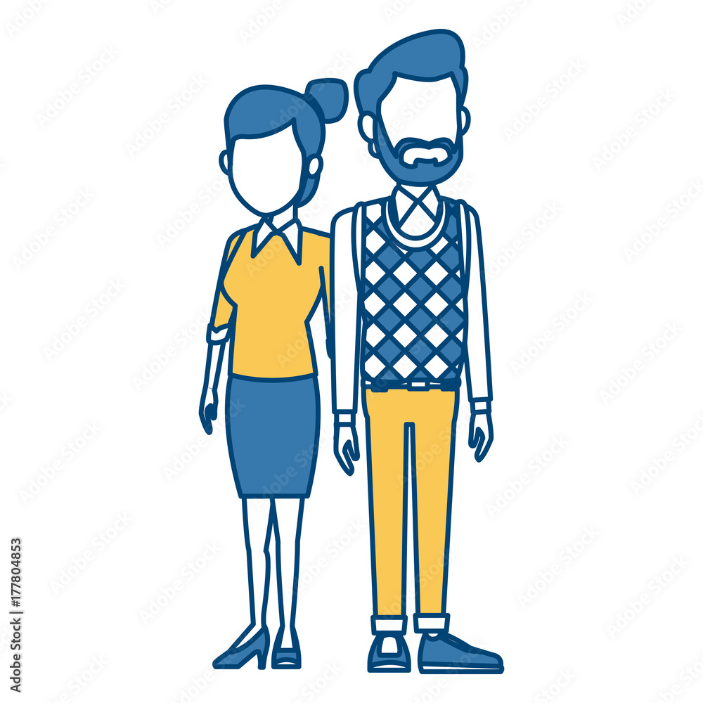 Teachers teamwork couple icon vector illustration graphic design Teachers teamwork couple icon vector illustration graphic design
