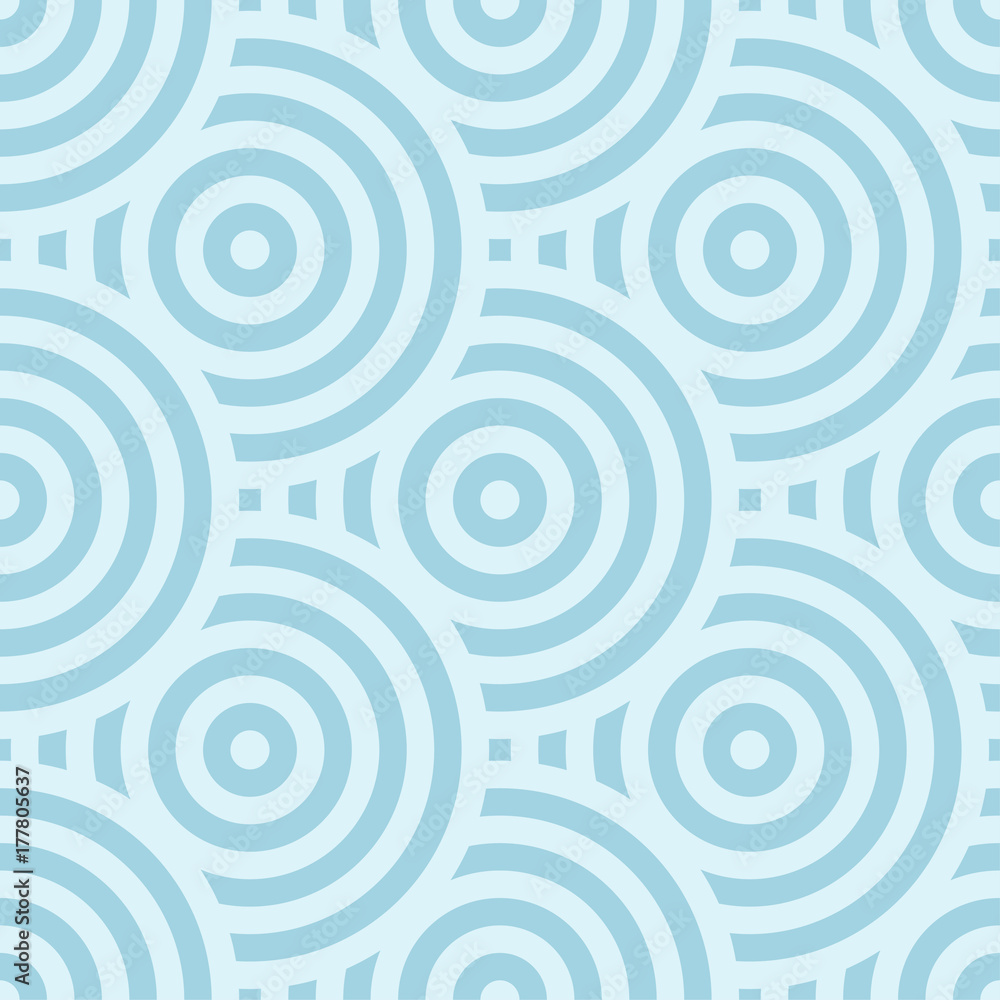 Geometric seamless pattern. Pale blue ornamental design