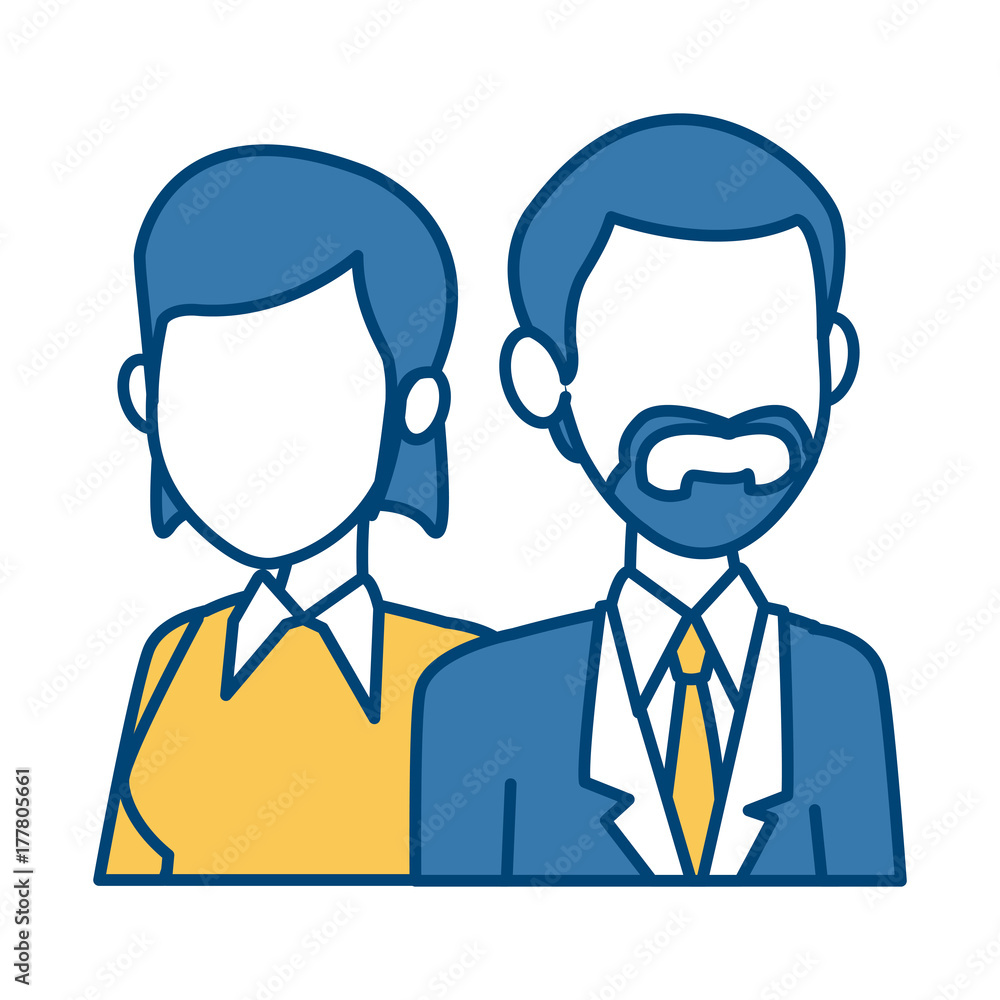 Teachers teamwork couple icon vector illustration graphic design Teachers teamwork couple icon vector illustration graphic design