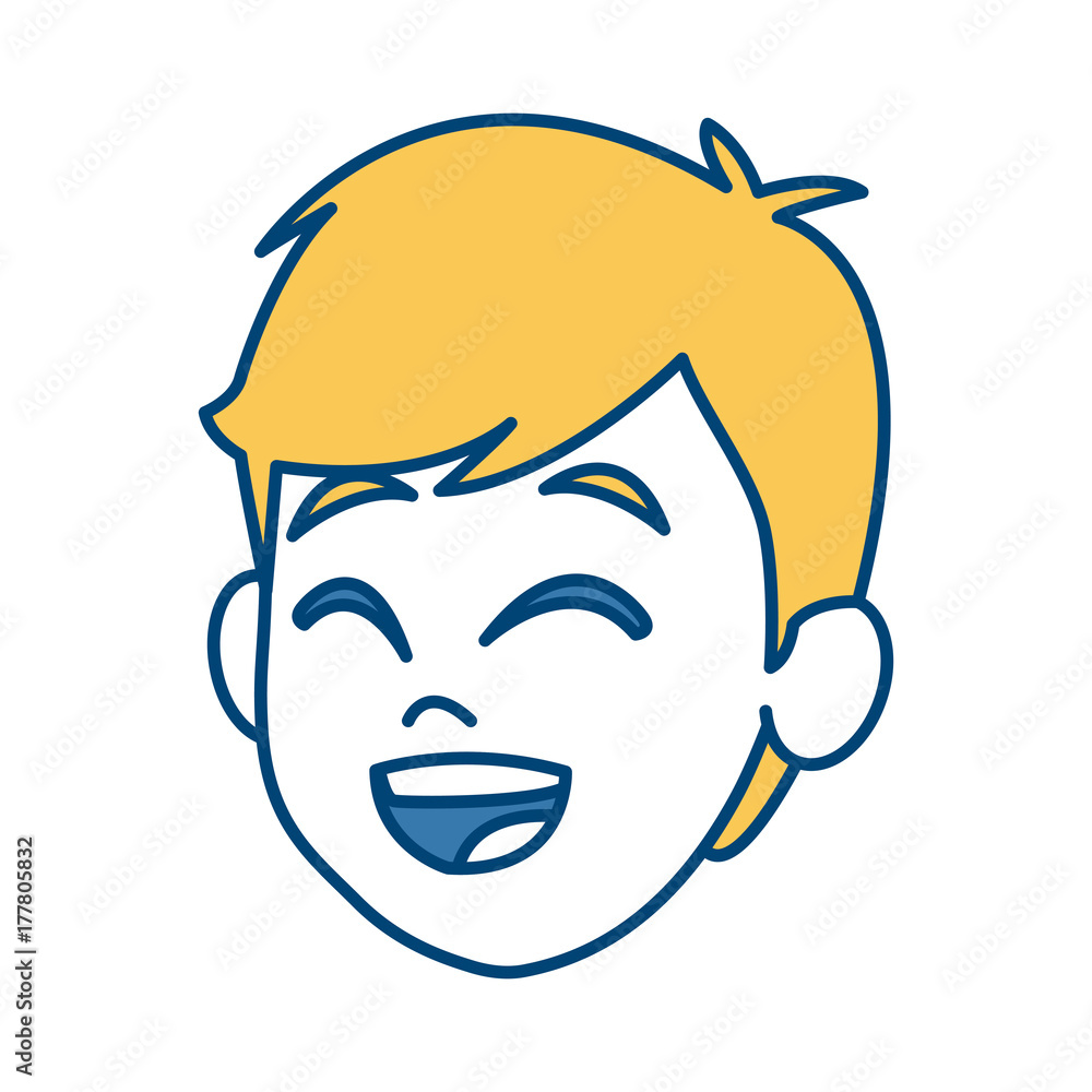 Boy face cartoon icon vector illustration graphic design Boy face cartoon icon vector illustration graphic design