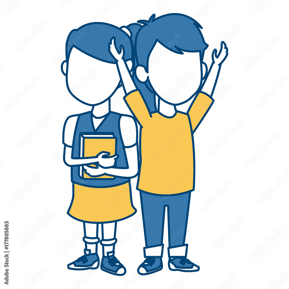 School kids friends cartoon icon vector illustration graphic design School kids friends cartoon icon vector illustration graphic design