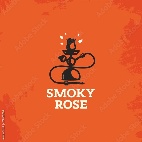 Modern vector professional sign logo smoky rose