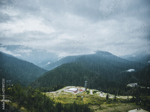 rainy mourning in the mountains