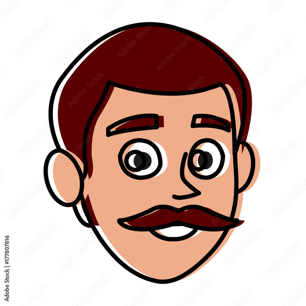 Man smiling cartoon icon vector illustration graphic design Man smiling cartoon icon vector illustration graphic design