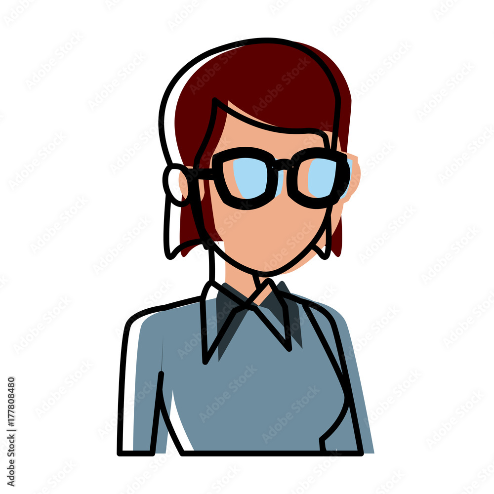 School teacher cartoon icon vector illustration graphic design