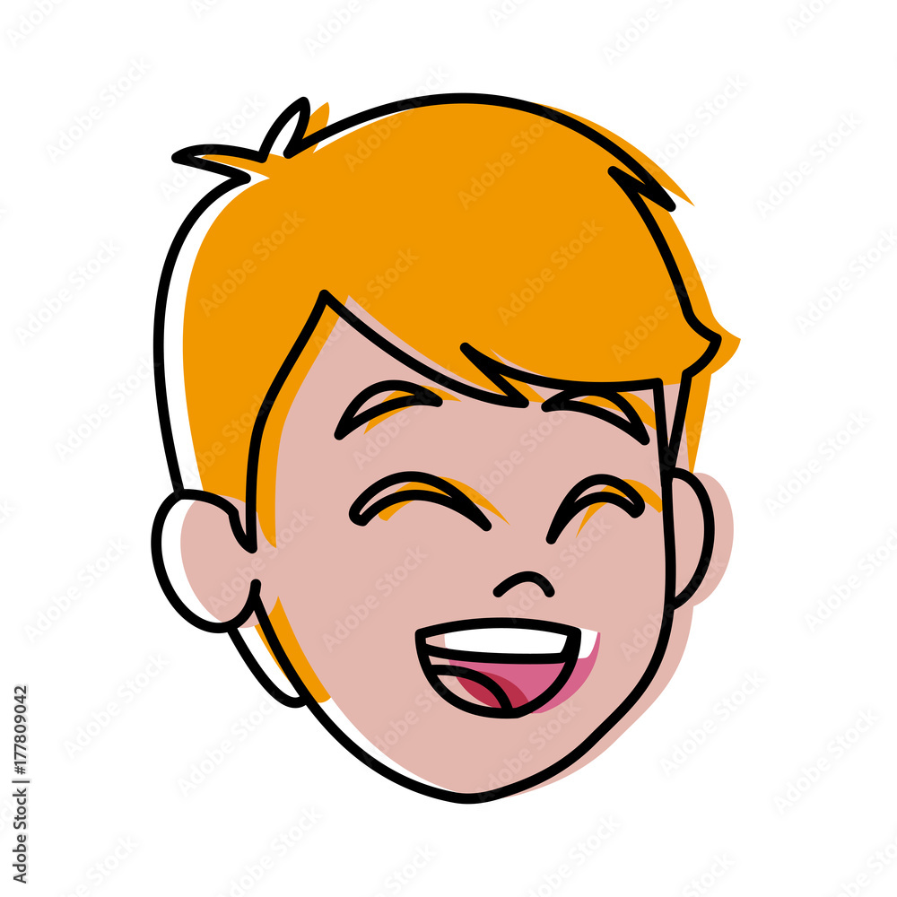 Boy face cartoon icon vector illustration graphic design Boy face cartoon icon vector illustration graphic design